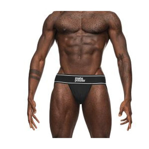Male Power Modal Rib Jock Black Jockstraps