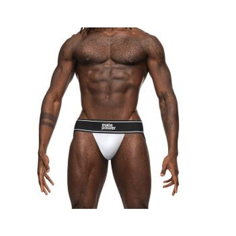 Male Power Modal Rib Jock White for Men Jockstraps