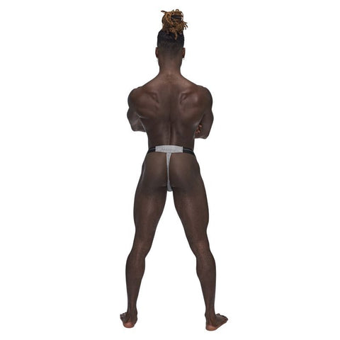 Male Power Sexagon Micro V Thong Grey Mens Intimate Underwear Mens Thongs