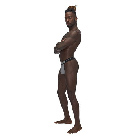Male Power Sexagon Micro V Thong Grey Mens Intimate Underwear Mens Thongs