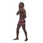 Male Power Sport Mesh Mini Shorts in Burgundy > Clothes > Mens Trunks