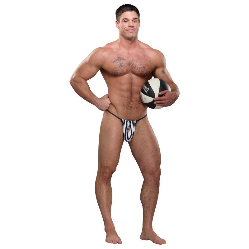 Referee Novelty G-String Black for Men by Male Power Mens G-Strings