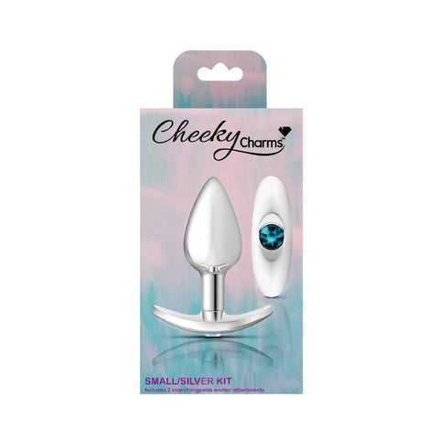 Cheeky Charms Silver Anchor Butt Plug with Clear and Pink Jewel Kit > Anal Range > Butt Plug Kits