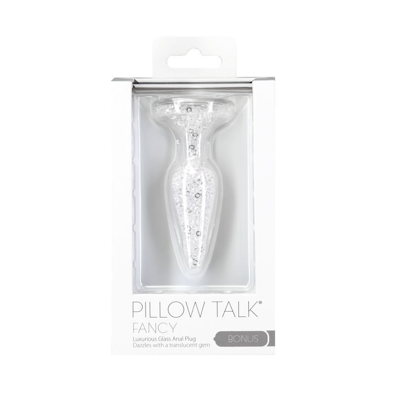 Pillow Talk Fancy Luxurious Glass Anal Plug w Clear Gem > Glass > Toys