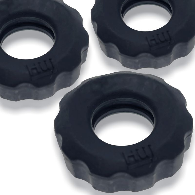 Super Hunkyjunk 3 Piece Cockrings Tar Ice for Enhanced Bulge and Firmness COCK RING Set