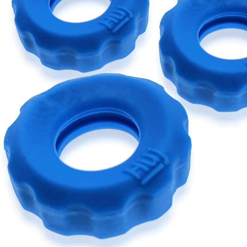Super Hunkyjunk 3 Piece Cockrings Teal Ice > Cock Ring > Sets