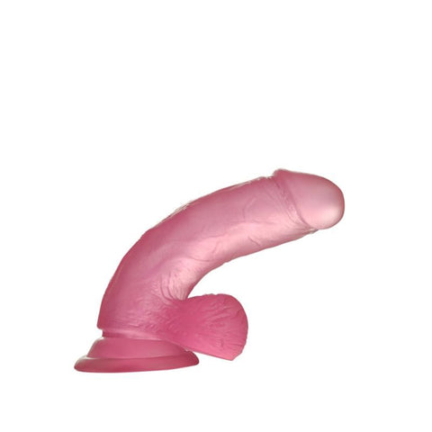 Jelly Studs 6 Inch Crystal Dildo in Pink DONGS