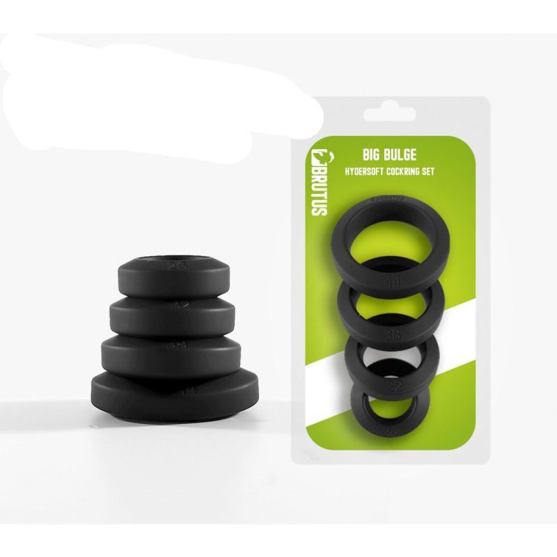 Brutus Big Bulge – Silicone Cock Ring Set of 4 with Various Inner Diameters > Cock Ring > Sets