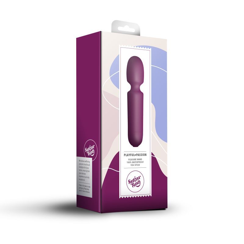 SugarBoo Playful Passion Wand Vibe – Compact Rechargeable Wand Vibrator > Sex Toys > Mini Massagers