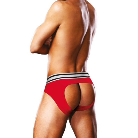 Prowler Open Back Brief White/Red for Bold Style and Comfort Open Back Underwear