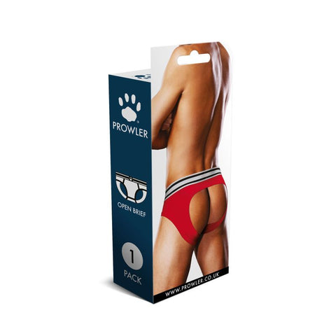 Prowler Open Back Brief White/Red for Bold Style and Comfort Open Back Underwear