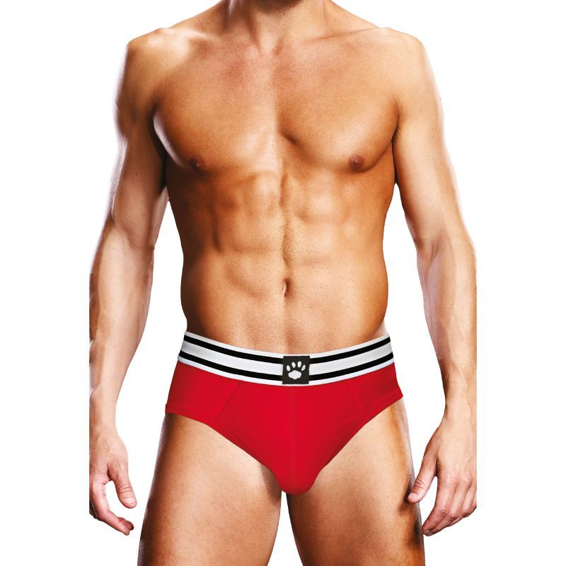 Prowler Open Back Brief White/Red for Bold Style and Comfort Open Back Underwear
