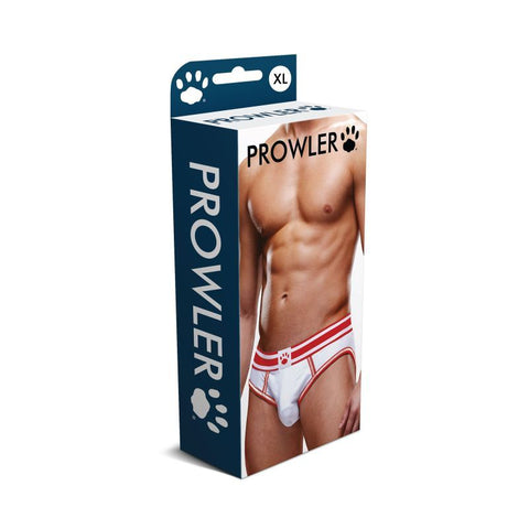 Prowler Open Back Brief White/Red for Bold Style and Comfort Open Back Underwear