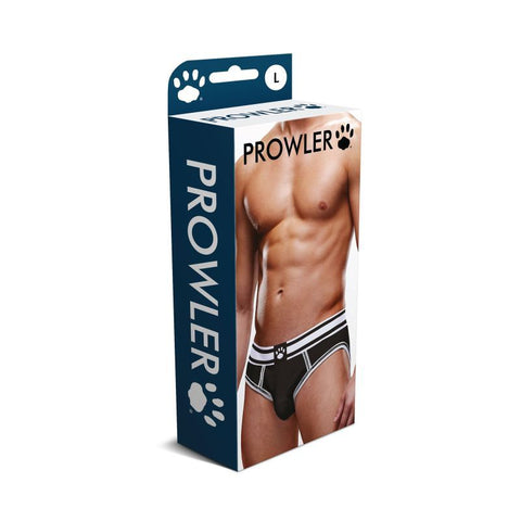 Prowler Open Back Brief Black/White for Bold Comfort Open Back Underwear