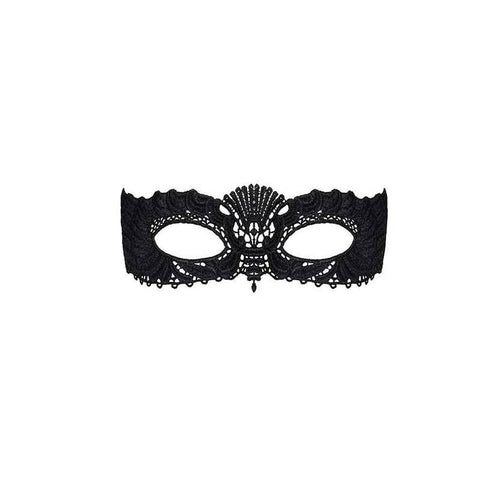 Black Mask with Ribbon Tie One Size Lingerie