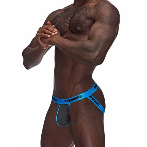 Male Power Casanova Uplift Jock Black Comfortable Men’s Underwear Black Large Extra Large Jockstraps