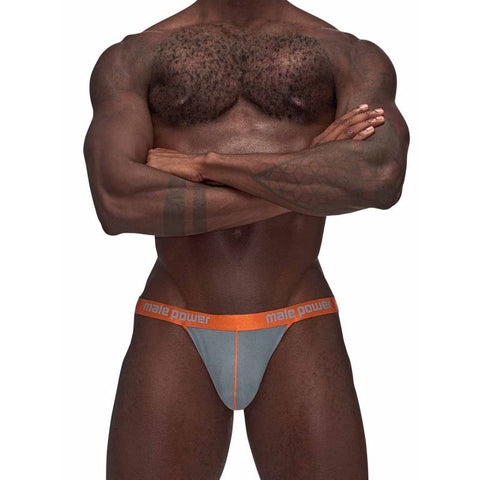 Male Power Casanova Uplift Jock Grey with Satin Waistband Jockstraps