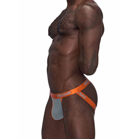 Male Power Casanova Uplift Jock Grey with Satin Waistband Jockstraps