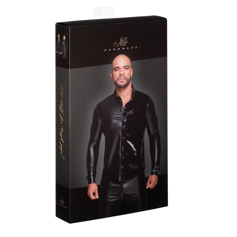 Powerwetlook PVC Long Sleeved Button Placket Shirt > Clothes > Mens Apparel