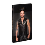 Powerwetlook Sleeveless Hooded Shirt with Two Way Zipper > Clothes > Mens Apparel