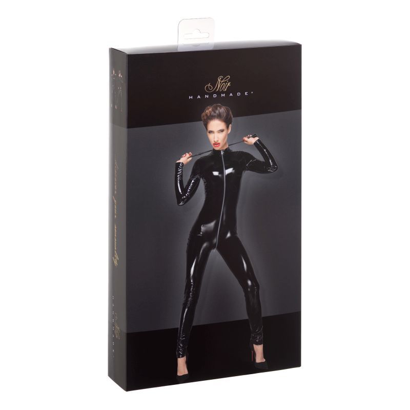 PVC Overall with Long 3-Way Metal Zipper for Fetish Parties Womens Latex