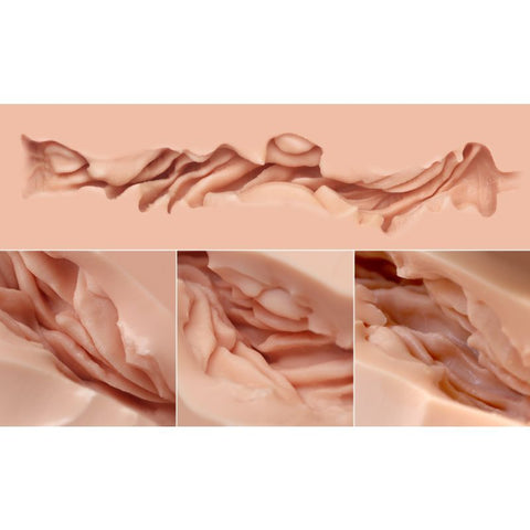 Jessica Handheld Torso Masturbator – Ultra Premium Realistic Sleeve with Detailed Genital Reproduction Strokers - Manual