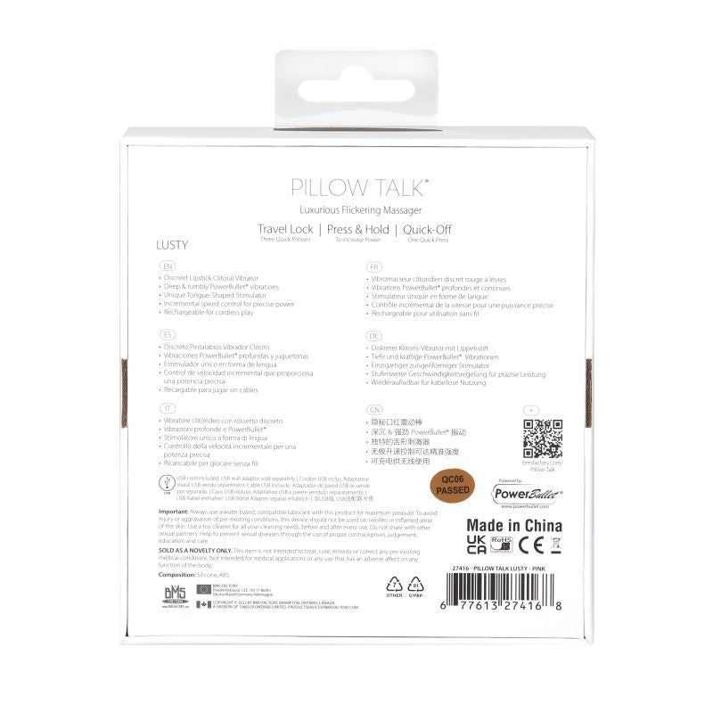 Pillow Talk Lusty Flickering Massager Pink Clitoral Vibrator > Vibrators > Standard Vibrators