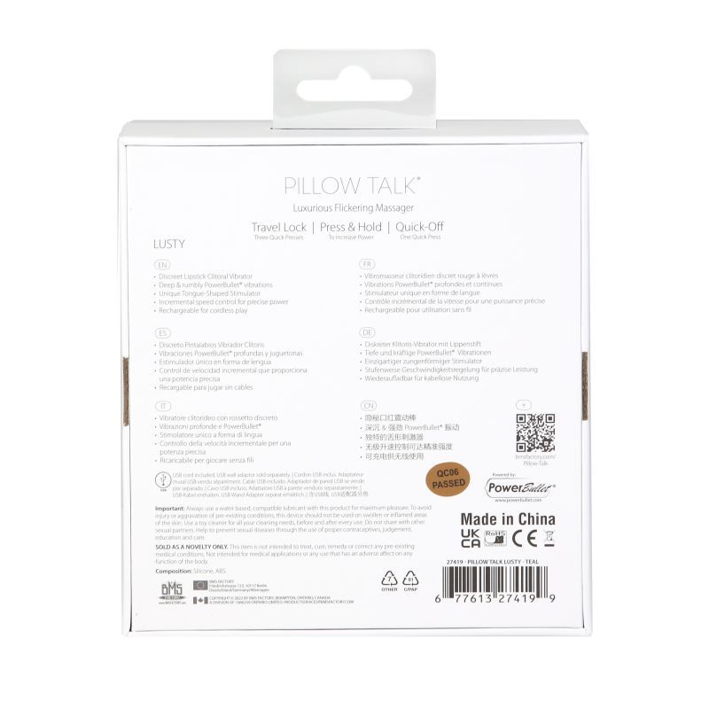 Pillow Talk Lusty Flickering Massager Teal Clitoral Vibrator > Vibrators > Standard Vibrators