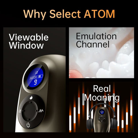 Atom Electronic Masturbator with Heating and Vibration Modes Strokers - Auto