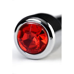 Silver Metal Urethral Plug with Ruby Rhinestone > Sex Toys For Men > Sounding Rods