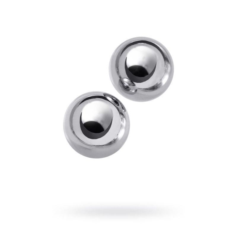 Silver Metal 2 Piece Vaginal Balls 2.5cm Adult Pleasure Toy Silver > Sex Toys For Ladies > Kegel Exercise