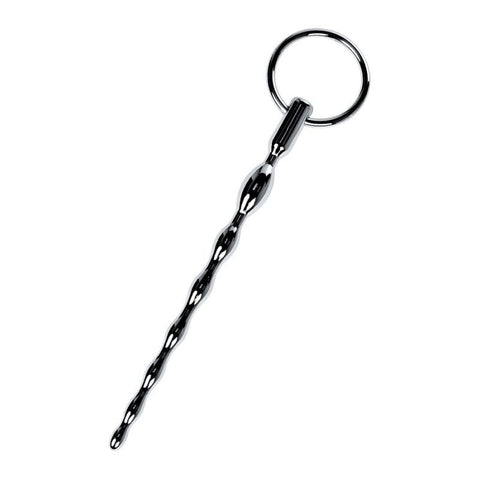 Silver Metal Braided Urethral Plug with Replaceable Rings – Metal Urethral Plug > Sex Toys For Men > Sounding Rods