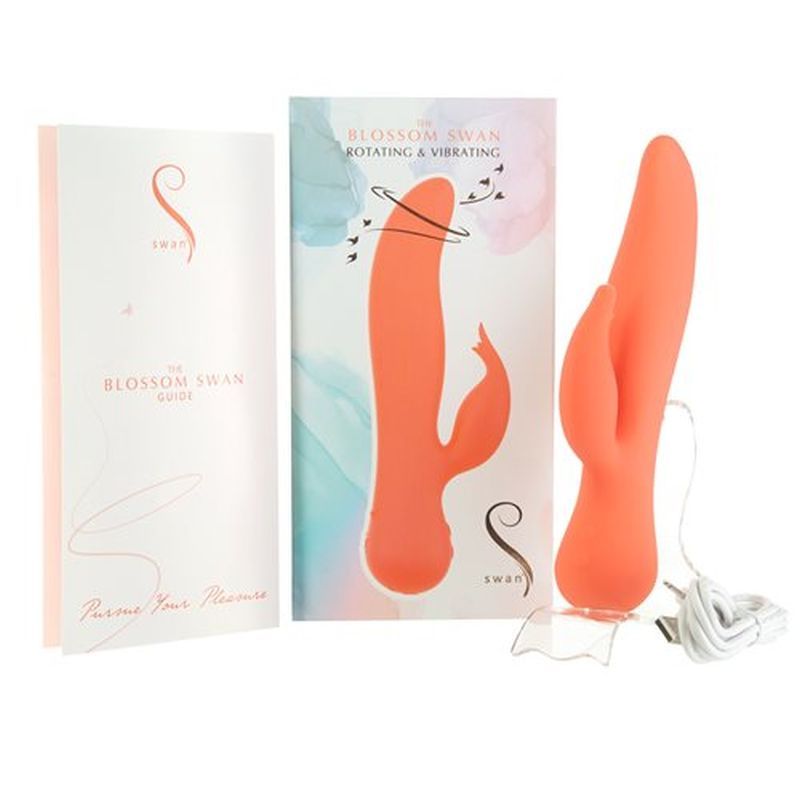 Blossom Swan 21cm Rabbit Vibrator | Dual Stimulation Design > Vibrators > Ladies > Rabbit
