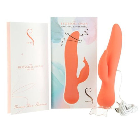 Blossom Swan Rabbit Vibrator 21cm Long x 3.8cm Diameter VIBRATORS-RABBIT