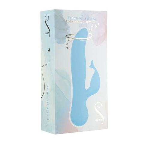 Kissing Swan Rabbit Vibrator 21cm Long 3.8cm Diameter VIBRATORS-RABBIT