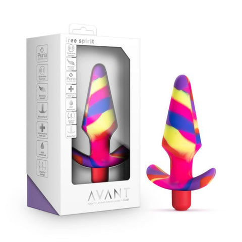 Avant Free Spirit Scarlet Silicone Butt Plug Multi Butt Plugs - Vibrating