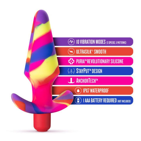 Avant Free Spirit Scarlet Silicone Butt Plug Butt Plugs - Vibrating