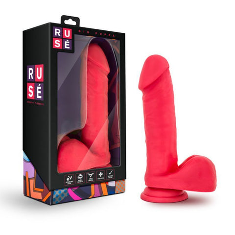 Ruse Big Poppa Cerise Dildo 6.6 Inch Insertable Length DONGS