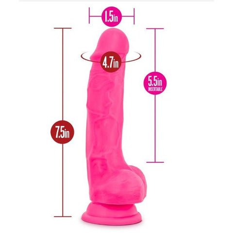 Ruse Hypnotize Hot Pink Dildo 7.5 Inch Length 1.5 Inch Width DONGS