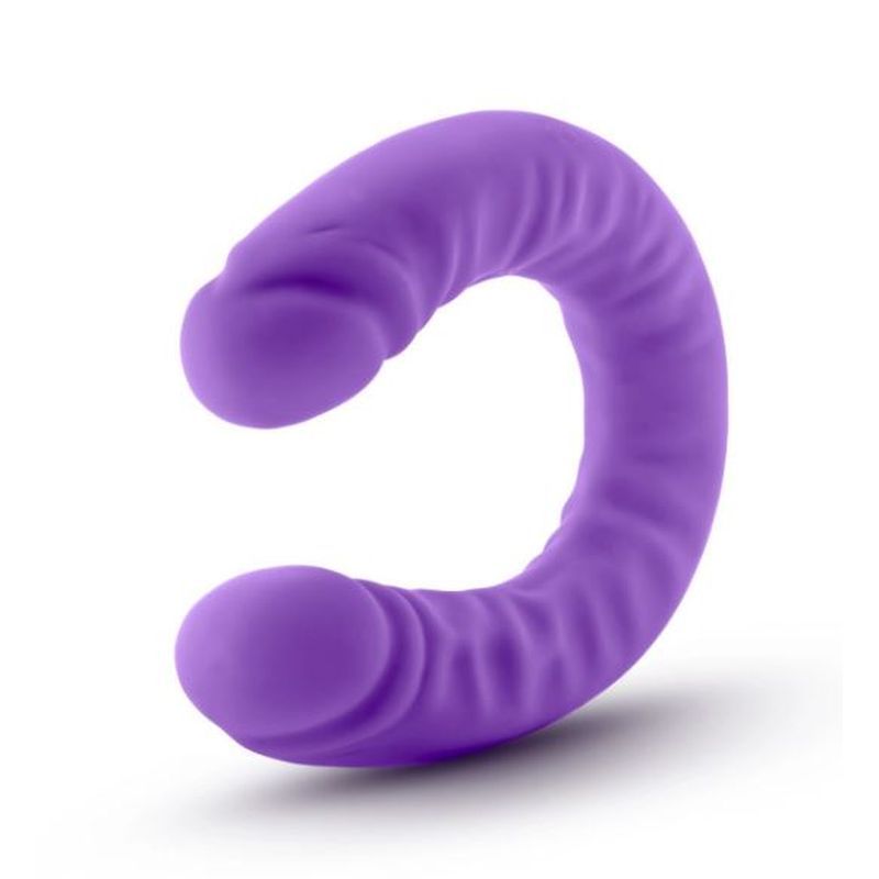 Ruse Silicone Slim 18in Purple Double Dong Dildo 1.5in Wide > Dildos > Double Dildos