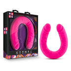 Ruse Silicone Slim 18in Hot Pink Double Dong 1.5in Wide > Dildos > Double Dildos