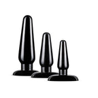 Anal Adventures 3 Pc Basic Plug Kit (Black) – Beginner 4 Inch and Medium > Anal Range > Butt Plug Kits