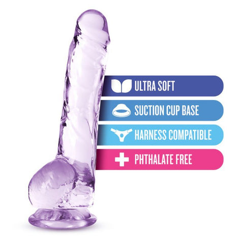 Naturally Yours 8 Inch Crystaline Dildo Amethyst DONGS