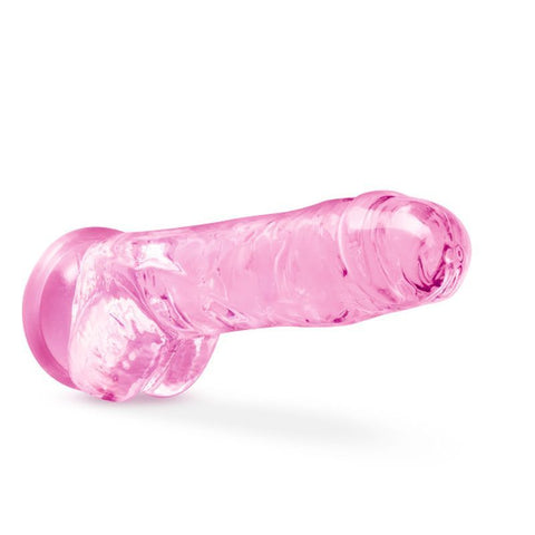 Naturally Yours 8 Inch Crystaline Dildo Rose DONGS