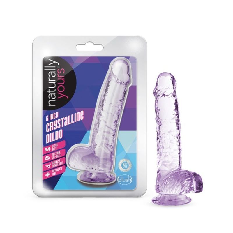 Naturally Yours Crystaline Suction Cup Dildo – 6, 7 or 8 Inch > Dildos > Realistic Dildos