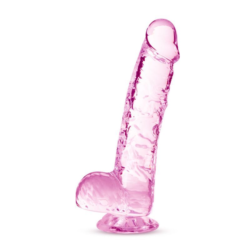 Naturally Yours 6 Inch Crystaline Dildo Rose DONGS