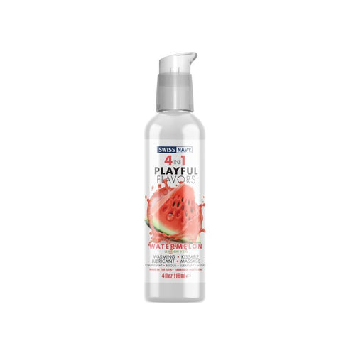 Swiss Navy 4 in 1 Playful Flavors Watermelon Intimacy Gel 4 oz Default Title > Essentials > Massage Oil