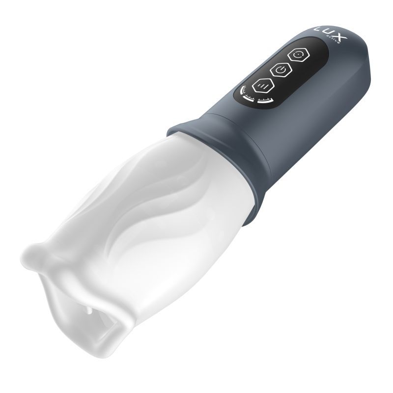 First Class Rotating Masturbator Cup – Textured Soft Sleeve Male Toy Black > Sex Toys For Men > Masturbators > Vibrating
