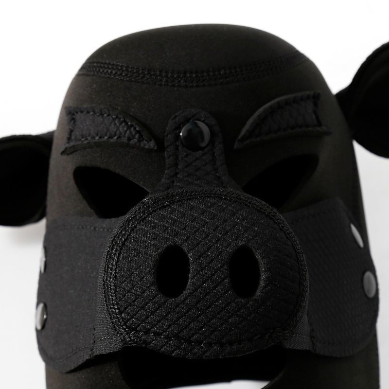 Neoprene Pig Mask (Black) – Comfortable Padded Fit Mask Masks