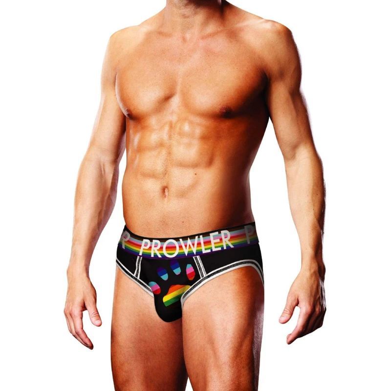 Prowler Oversized Paw Open Back Brief Black Black Small > Clothes > Open Back Underwear